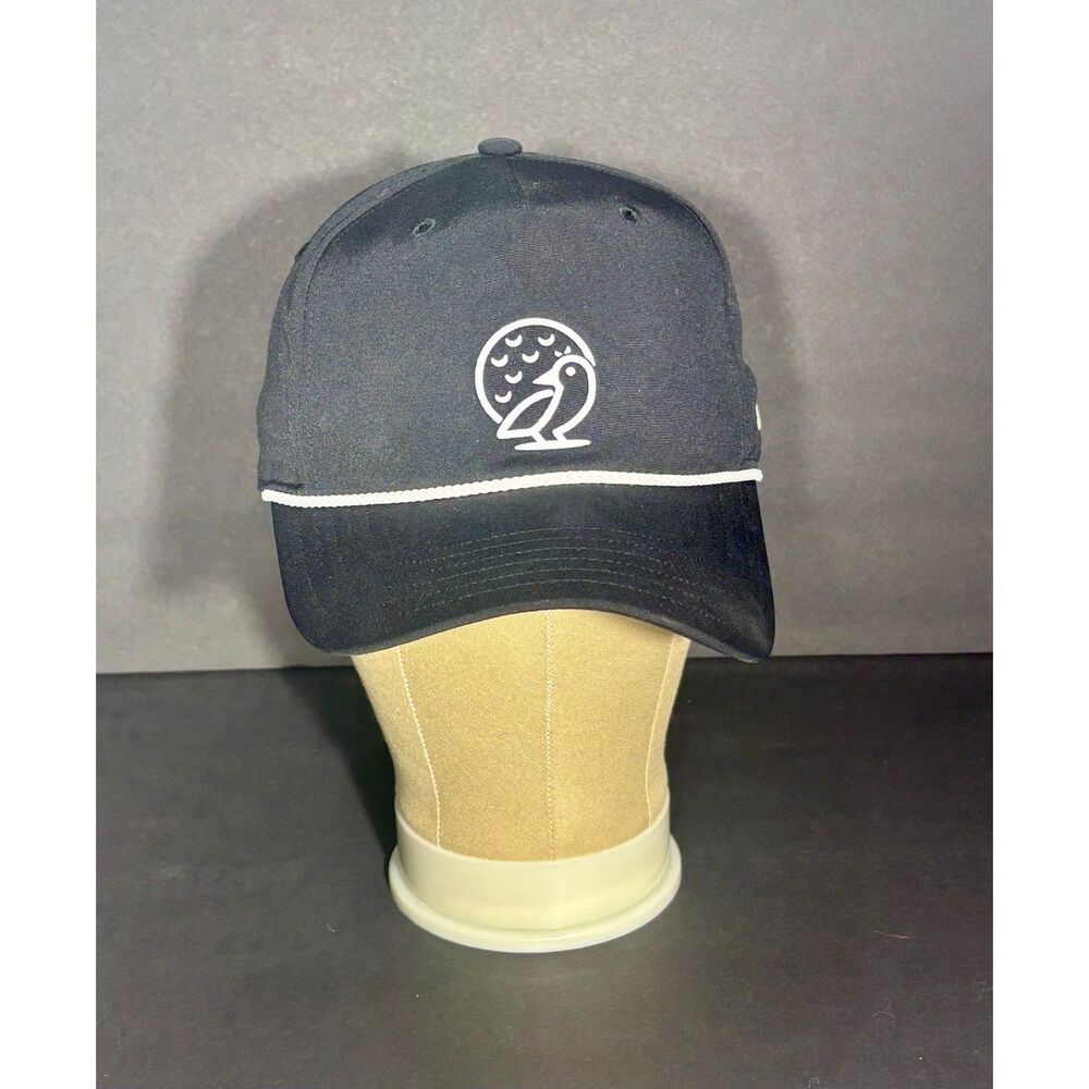 Adidas Black Rope Trim Baseball Hat Owl Logo Adjustable Cap One Size Fits Most